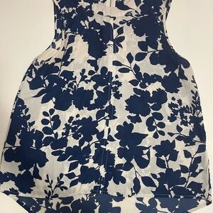 Paper Crane Navy Floral Blouse